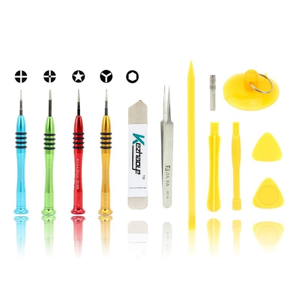 Universel JF-8155 13-i-1 Professionelt Præcision Skruetrækker Multicolor