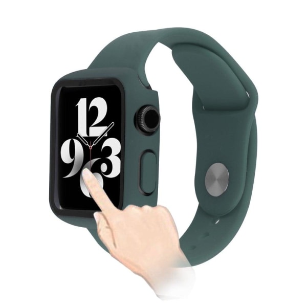 Apple Watch Series 8 (45mm) yksinkertainen suojus karkaistulla lasilla - Keskiyön Vihreä Green
