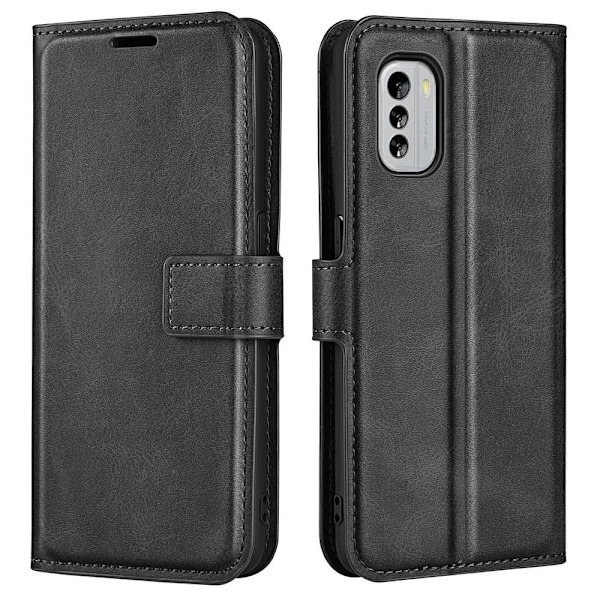 Hållbart konstläder Nokia G60 fodral med plånbok - Svart Svart
