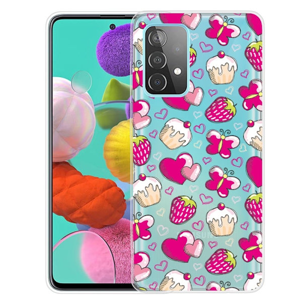 Deco Samsung Galaxy A73 Etui - Kaker og Hjeter Pink