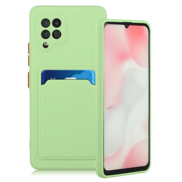 Card Holder Cover til Samsung Galaxy A42 5g - Lysegrøn Green