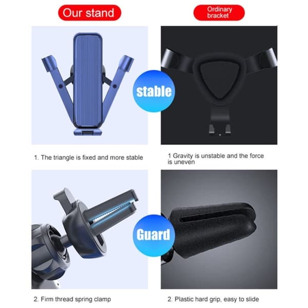 Universal holdbar bilholder - Blå Blue