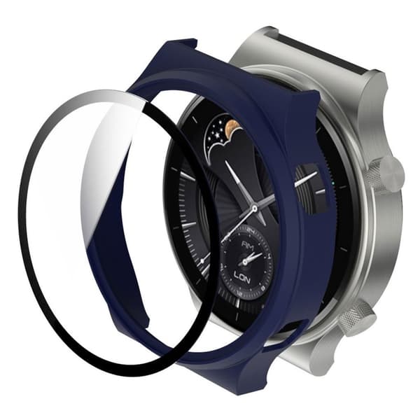 Huawei Watch GT 2 Pro mat cover med hærdet glas - Blå Blue