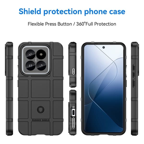 Rugged Shield Xiaomi 14 Pro deksel - Svart Black