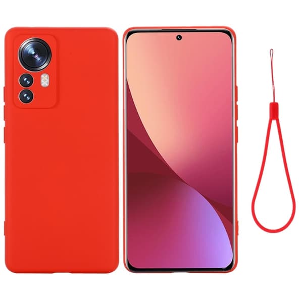 Matt flytende silikondeksel for Xiaomi 12S Pro / Xiaomi 12 Pro - Rød Red