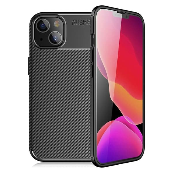 Carbon Shield iPhone 13 deksel - Svart Black