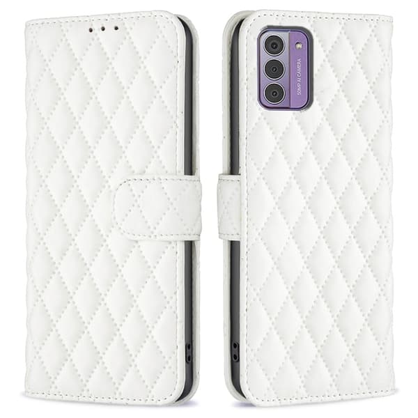 Matt Nokia G42 fodral med rombmönster - Vit Vit
