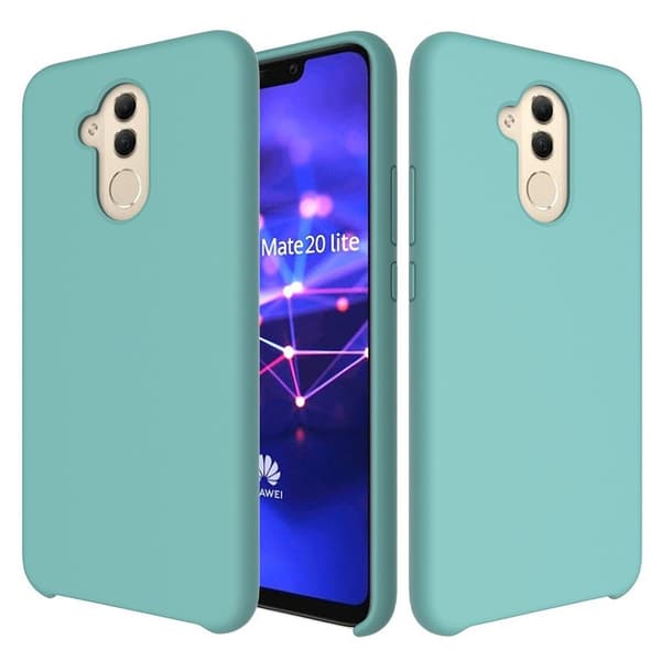 Huawei Mate 20 Lite Mykt Silikonetui - Cyan Green