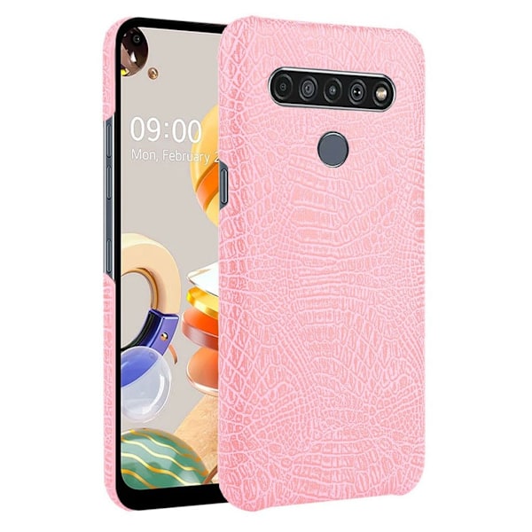 Croco Cover - LG K61 - Lyserød Pink