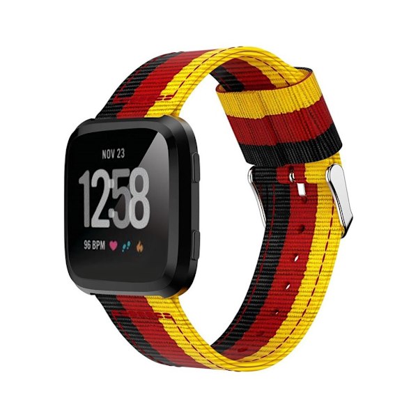 Vaihtoranneke Fitbit Versa-kellolle - Musta, punainen, keltainen Multicolor