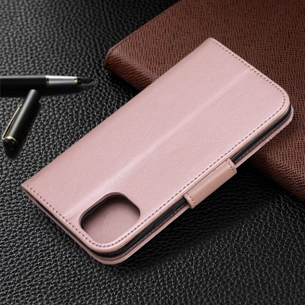 Butterfly läder iPhone 11 fodral - Rosa Rosa