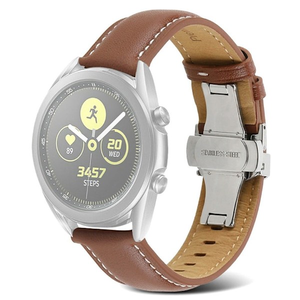 22 mm Universal elegant klockarmband i äkta läder - Brun Brun