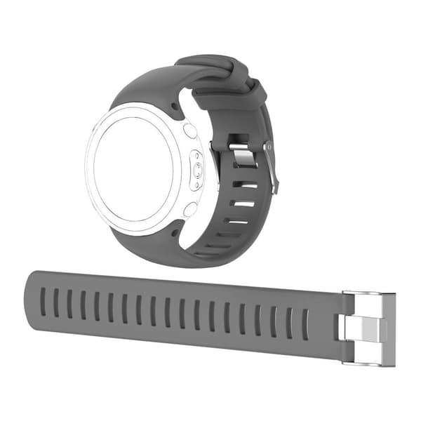 Suunto D4i Novo Enfärgat silikon klockband - Grå Silvergrå