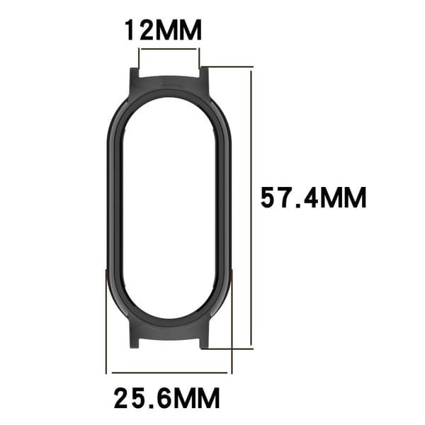 Xiaomi Smart Band 9 NFC / 9 Hollow Out Watch Case 12mm Lug Bumpresistent Protective Frame - Antik Hvid White
