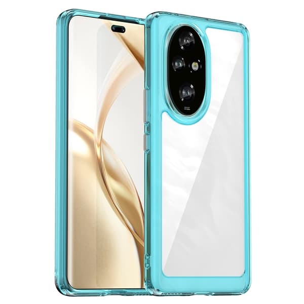 Honor 200 Pro smart akryl cover - Gennemsigtig Blå Blue