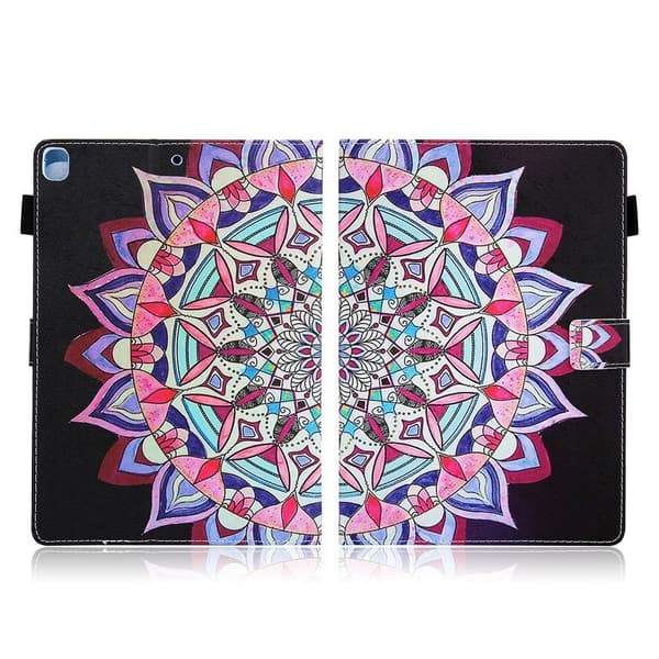 iPad 10.2 (2020) / Air (2019) Mønster Lær Etui - Mandala Multicolor