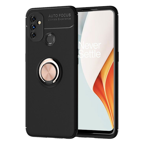 Ringo etui - OnePlus Nord N100 - sort / rødguld Black