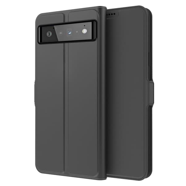 Glatt og tynt premium PU-skinnetui for Google Pixel 6 Pro - Svart Black