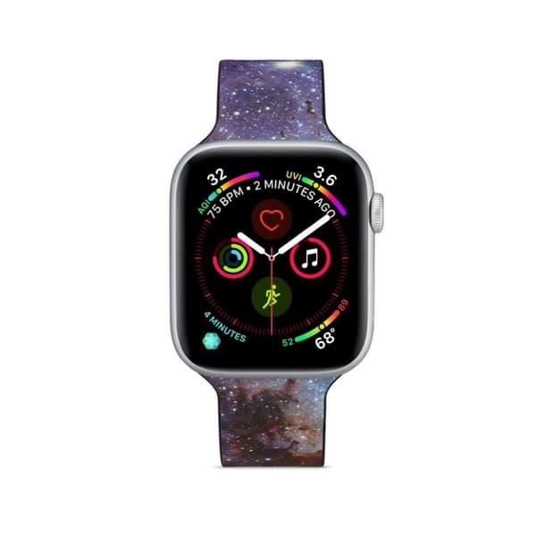 Apple Watch Series 5 40mm Mønster silikone urrem - Stjernehimmel Multicolor