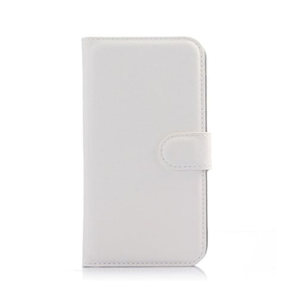 Læderetui med litchi overflade til Huawei Y625 - Hvid White