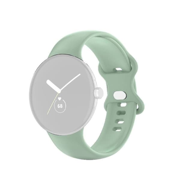 Google Pixel Watch klockarmband i silikon - Grågrön Storlek: L Grön