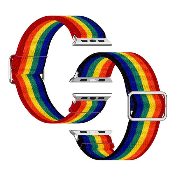 Apple Watch Series 6 / 5 44mm mønsterutskrift urbånd - Regnbue Multicolor