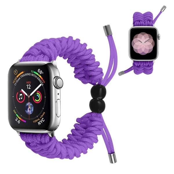 Apple Watch Series 6 / 5 40mm punottu kellonauha - Violetti Purple