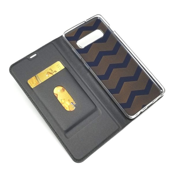 Samsung Galaxy S10 Plus absorberings læderetui - Sort Black
