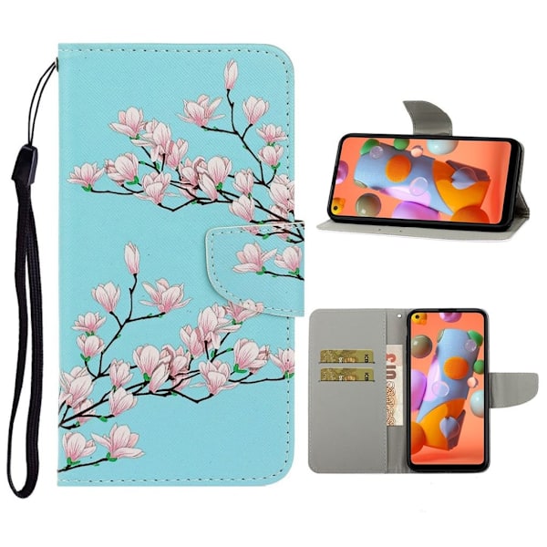 Wonderland Huawei P40 Lite / Nova 6 SE Etui - Lyserøde Blomster Multicolor