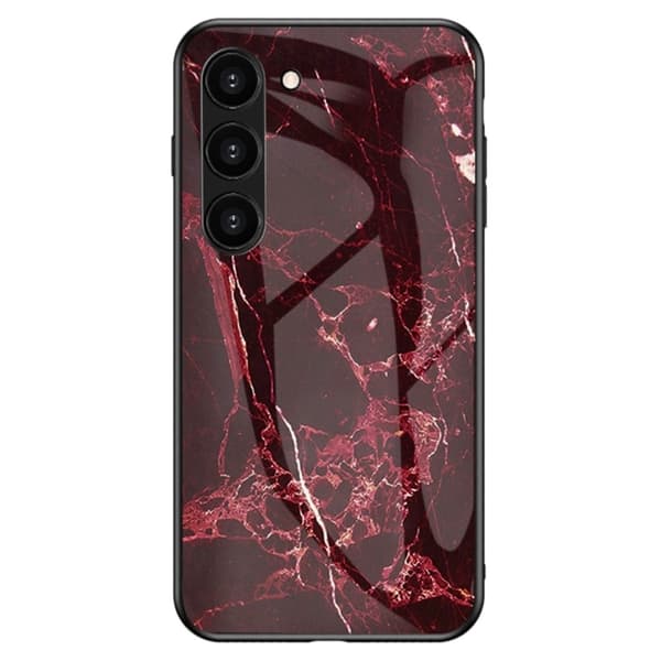 Fantasy Marble Samsung Galaxy S23 Cover - Blood Rød Marmor Red