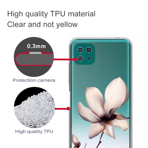 Deco Samsung Galaxy A22 5G skal - Blomma Rosa