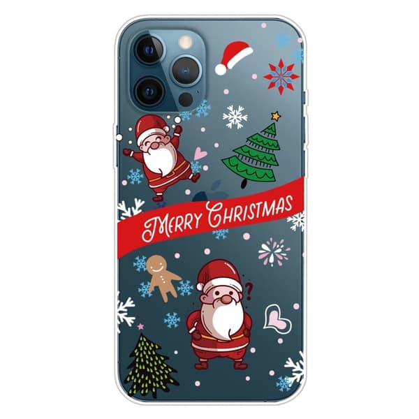 Joulu iPhone 14 Pro Max tapauksessa - Kaksi Joulupukkia Red