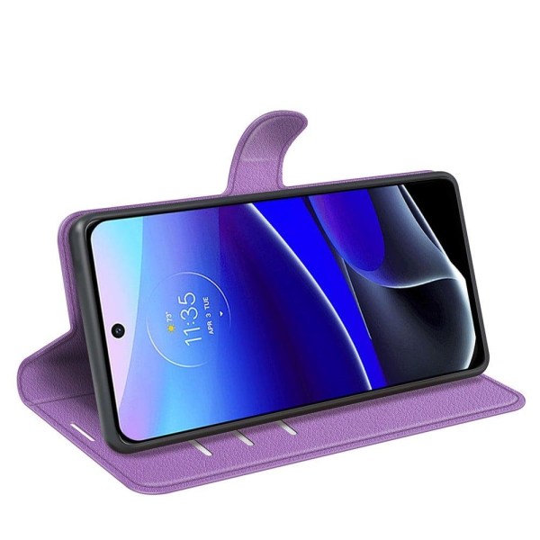 Klassisk Motorola Moto G Stylus 5G (2022) flip etui - Lilla Purple