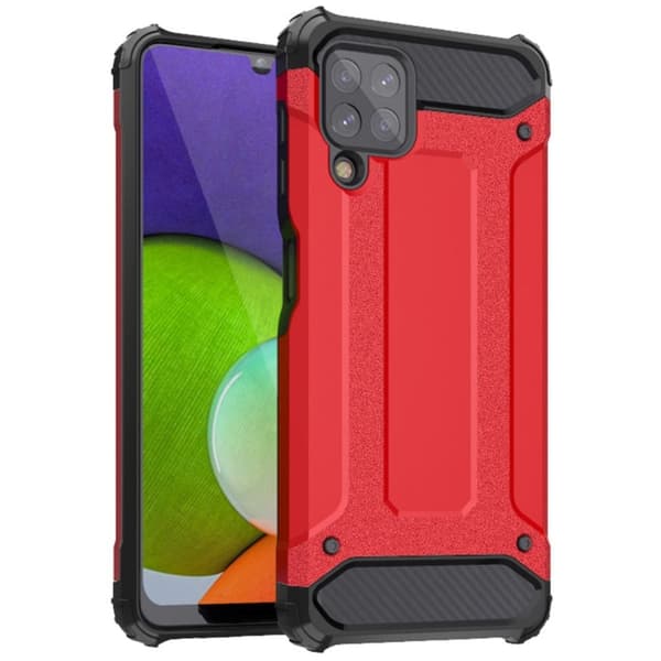 Armour Guard Suojakotelo Samsung Galaxy A22 4G - Punainen Red