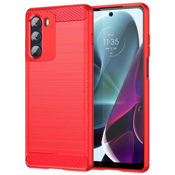 Carbon Flex Etui Motorola Moto G200 5G / Edge S30 - Rød Red