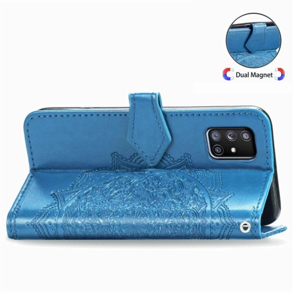 Mandala Samsung Galaxy A71 5G Flip Etui - Blå Blue