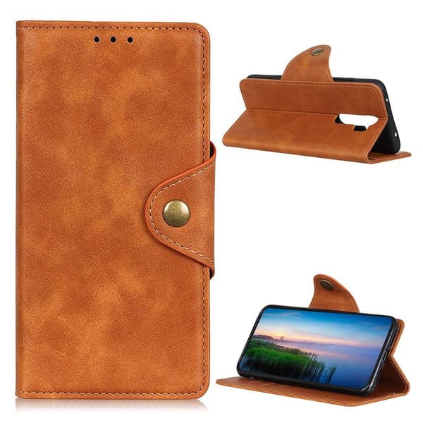 Alpha läder Xiaomi Redmi 9 fodral - Brun Brun