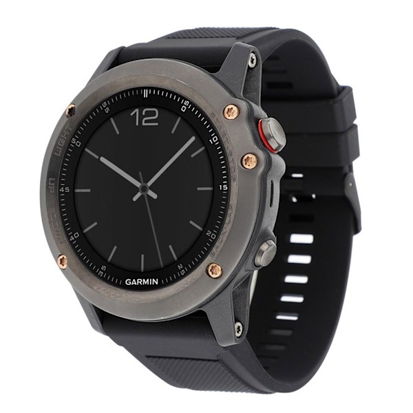 Garmin Fenix 5 22 mm klockarmband i silikon - Svart Svart