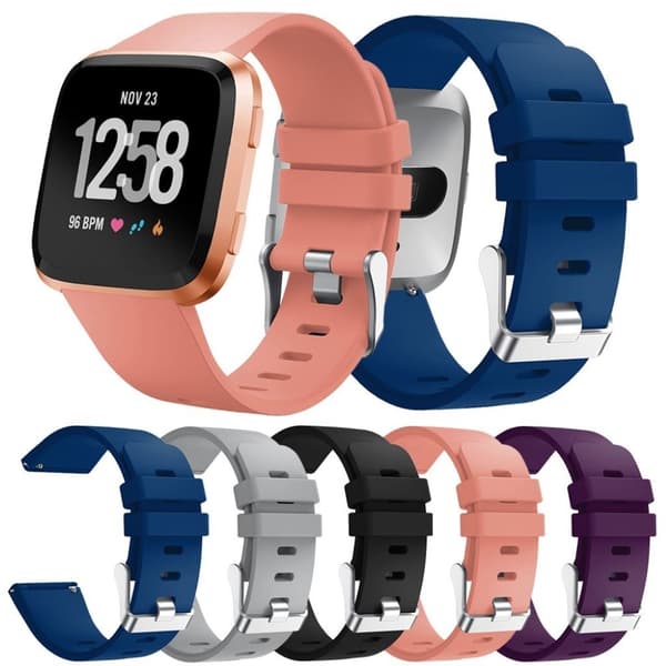 Fitbit Versa Klokkereim laget av silikon - Svart Black