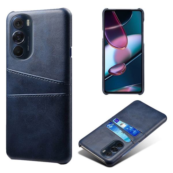 Dual Card Etui Motorola Edge X30 - Blå Blue
