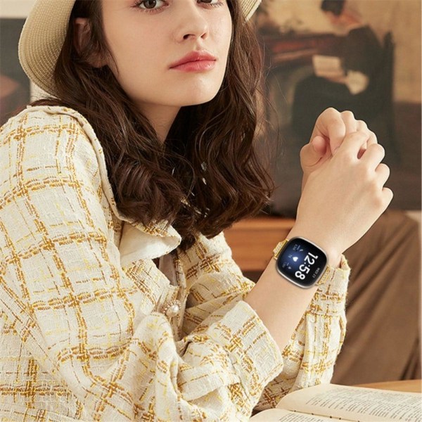 Fitbit Sense 2 / Versa 4 / 3 elegant rhinestone décor watch stra Guld