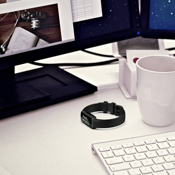 Fitbit Inspire 3 silikonikellon hihna - Rock Grey Koko: L Silver grey