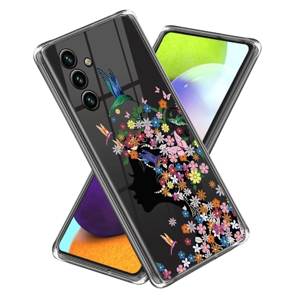Deco Oppo A15 cover - Blomsterfe Pink