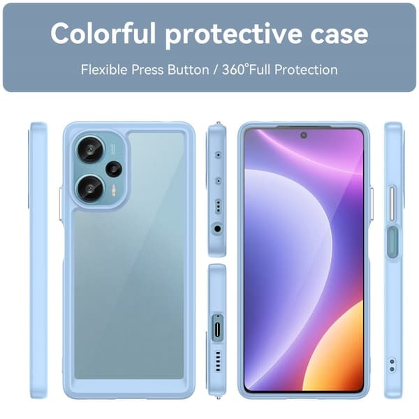 Xiaomi Redmi Note 12 Turbo / Xiaomi Poco F5 smart akryldeksel - Blå Blue