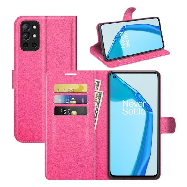 Classic OnePlus 9R Flip etui - Rose Pink