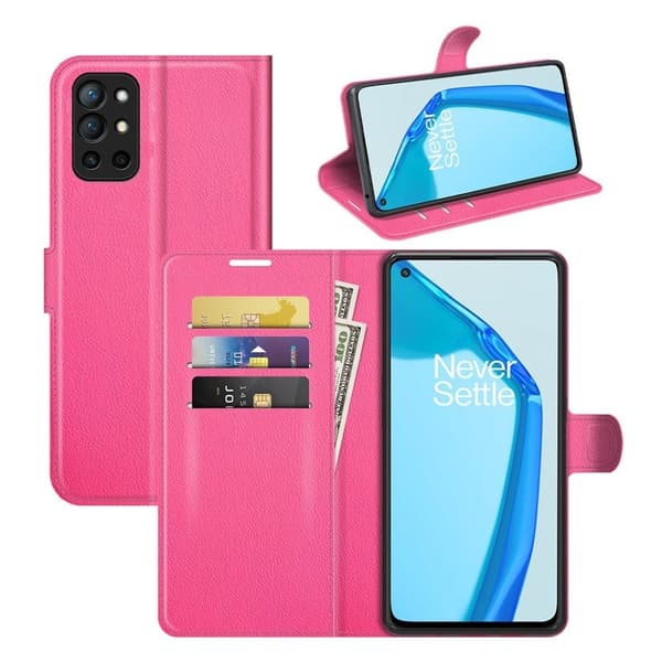 Classic OnePlus 9R Flippetui - Rose Pink