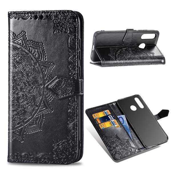 Mandala Huawei P30 Lite Flip Veske - Svart Black