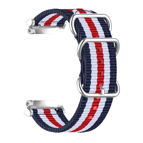 Amazfit T-Rex 2 klockarmband i nylon - Blå / Vit / Röd multifärg