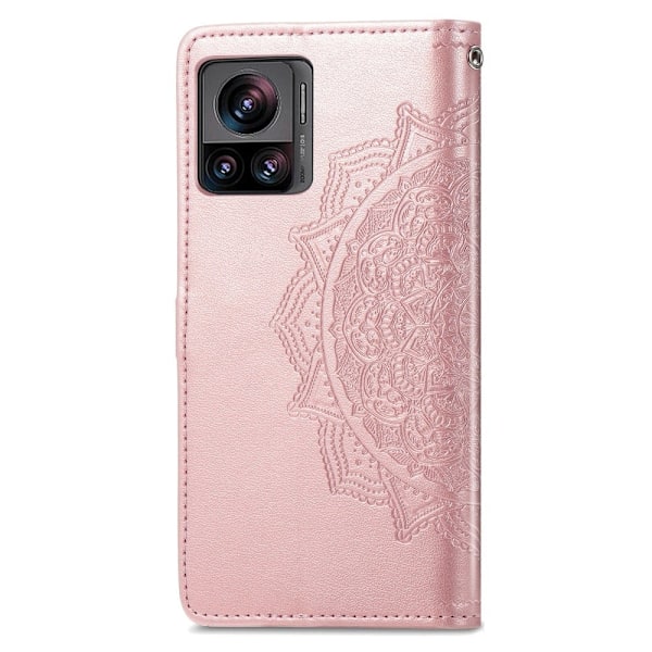 Mandala Motorola Edge 30 Ultra / X30 Pro Läppäkotelo - Ruusukulta Pink