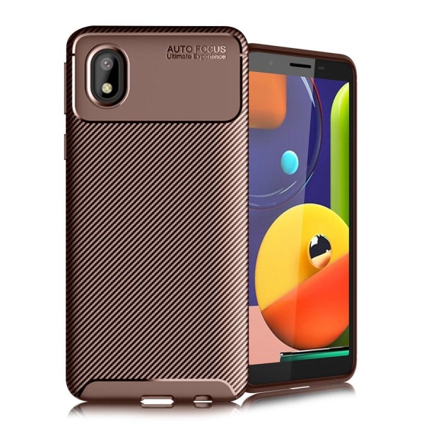 Carbon Shield Samsung Galaxy A01 Core kotelot - Ruskea Brown